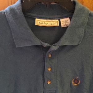 VTG 90s Bugle Boy men's long sleeve polo Blue L